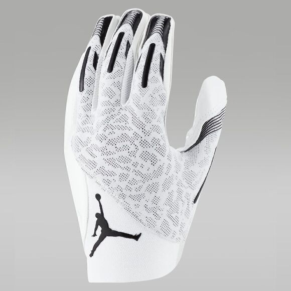 Nike Air Jordan Vaporknit Football Gloves White Cool Grey Men's Medium M Padded - Picture 1 of 6